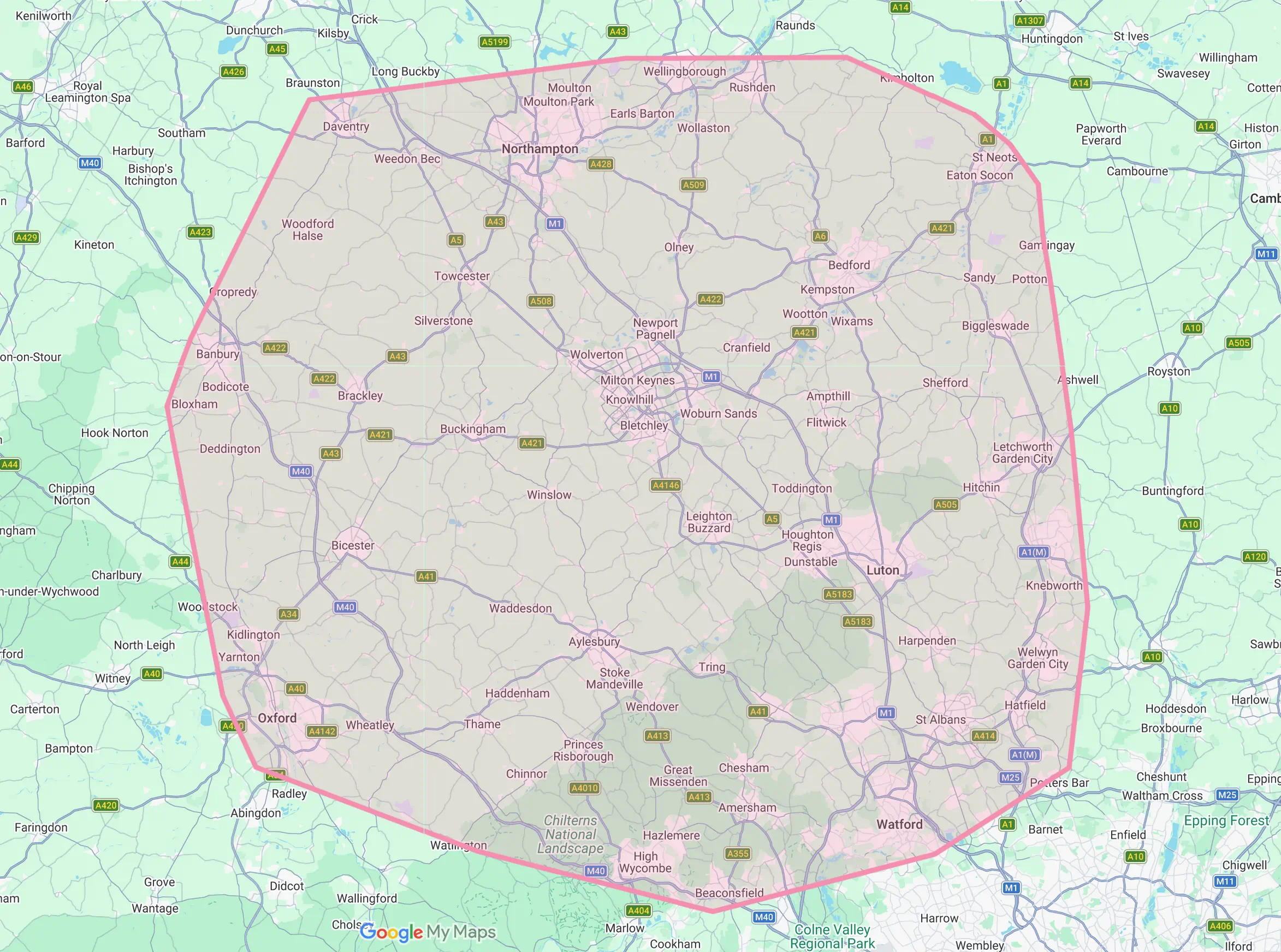 Service area map